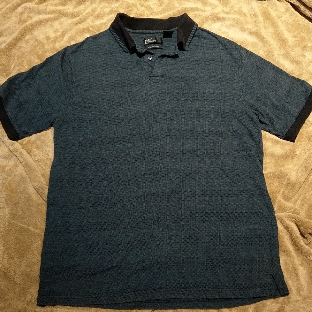 Blue and black polo